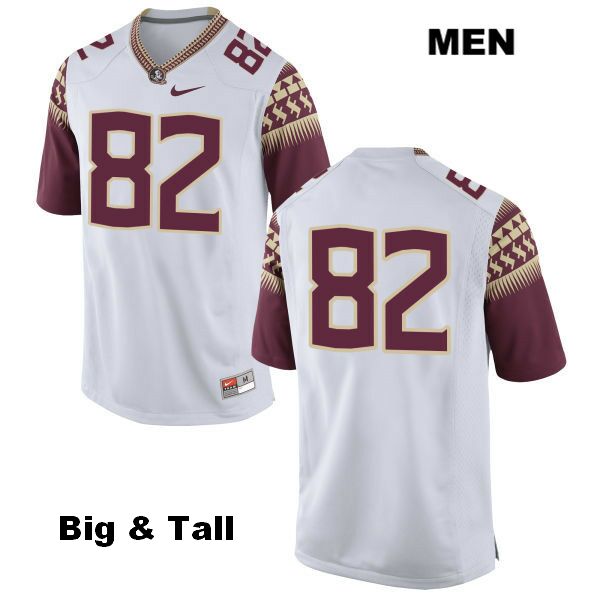 Men's NCAA Nike Florida State Seminoles #82 Naseir Upshur College Big & Tall No Name White Stitched Authentic Football Jersey AOU3769ML